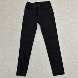 The Unbranded Brand Relaxed Tapered Black Stretch Selvedge Jeans Mens Size 30